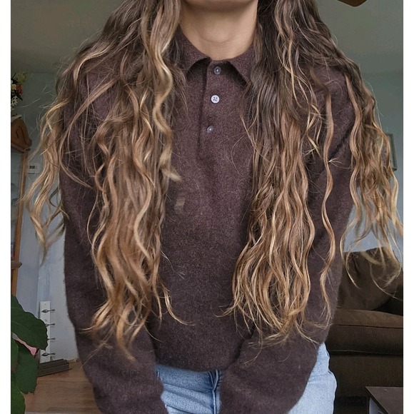 Jos. A. Bank Sweaters - Jos. A. Bank L Long Sleeve Collared Neck Pullover Cashmere Sweater 1/4 Button